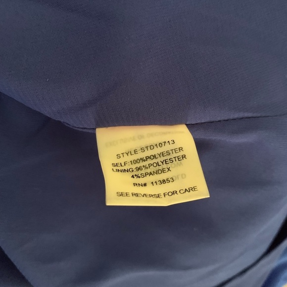 Sugar + Lips Pleated Cut Out Mini Dress Size Medium Royal Blue - Picture 6 of 8